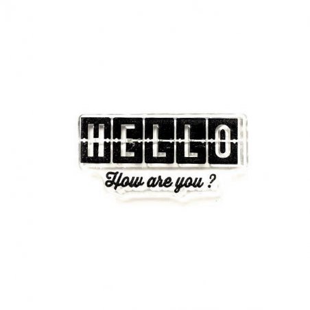 Силиконовый штамп "HELLO How are you" 3,8х1,6 см