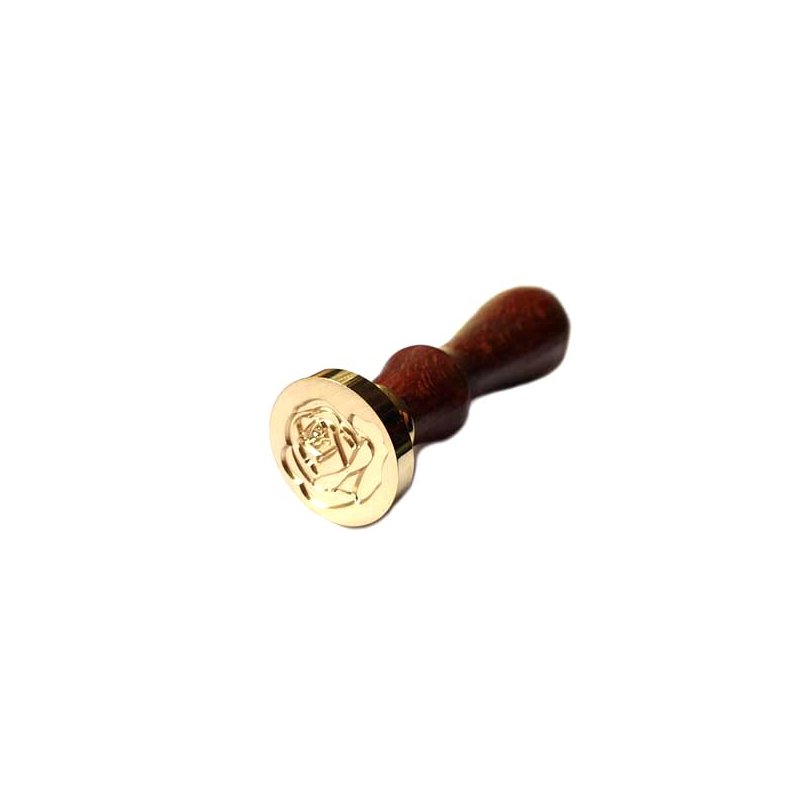 Ручка-держатель для сургучной печати с насадкой "Роза" d 2,5 см