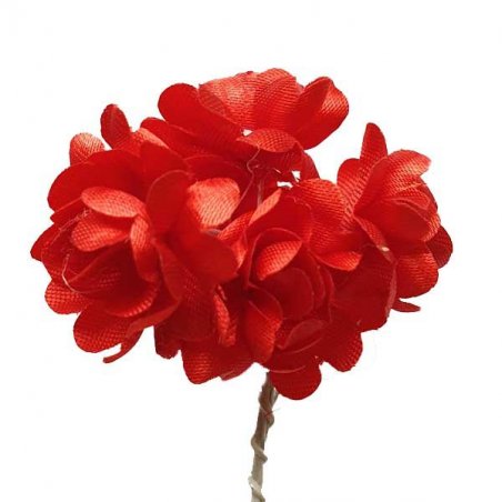 Цветки яблони 2,5 см, цвет красный (5 штук)