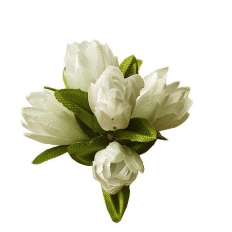Букетик тюльпанів 1 см, колір айворі (5 штук)