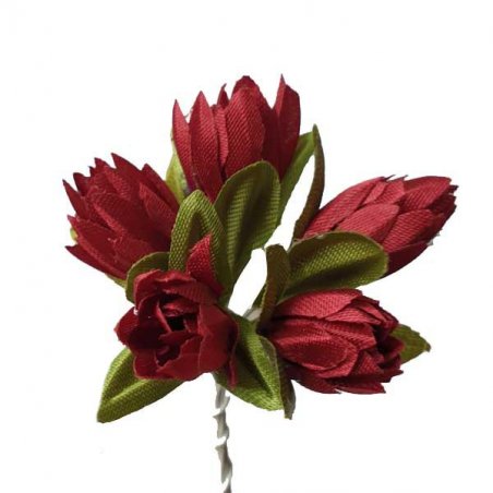 Букетик тюльпанів 1 см, колір бордовий (5 штук)