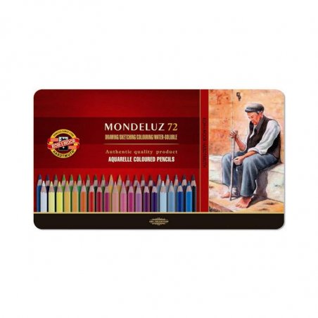 Набор профессиональных акварельных карандашей "MONDELUZ" KOH-I-NOOR, 72 штуки