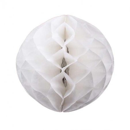 Бумажный шар "Соты" d 25 см, цвет молочно-белый