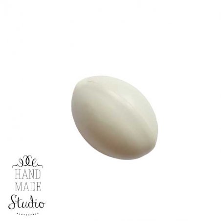 Пластикова заготівля яйце, 6 см, колір білий