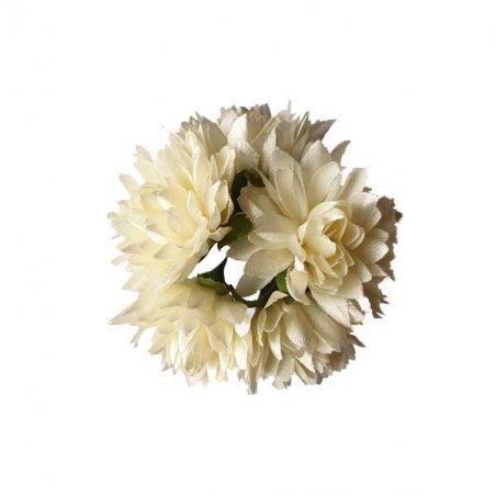 Букетик хризантем 3 см, цвет айвори (5 штук)