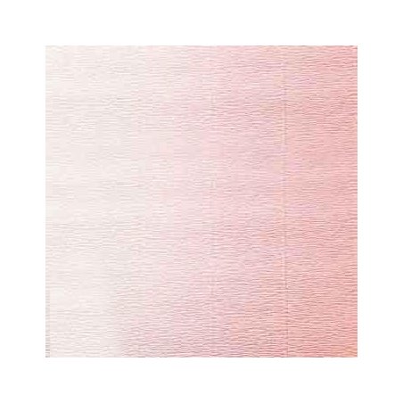 Креп-папір (гофро-папір) Cartotecnica Rossi, 180г / м², 50смх2,5м, з переходом №600 / 4 Біло-рожевий