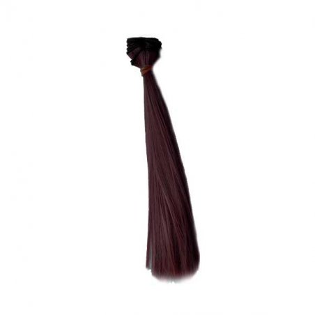 Искусственные "Прямые" волосы на трессе 25 см, цвет темно-коричневый №14