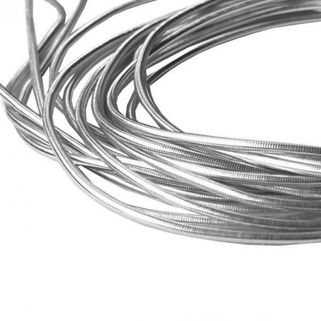 Канитель "Гладка" 0,5 мм, колір срібло 980 см / 10 г
