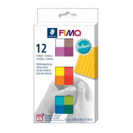 Набір полімерної глини FIMO "Brilliant", 12 кольорів по 25 г 8023 С12-2
