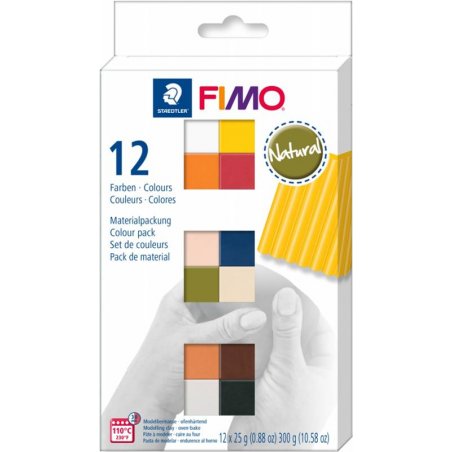 Набір полімерної глини FIMO "Natural", 12 кольорів по 25 г 8023 С12-4