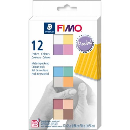 Набір полімерної глини FIMO "Pastel", 12 кольорів по 25 г 8023 С12-3