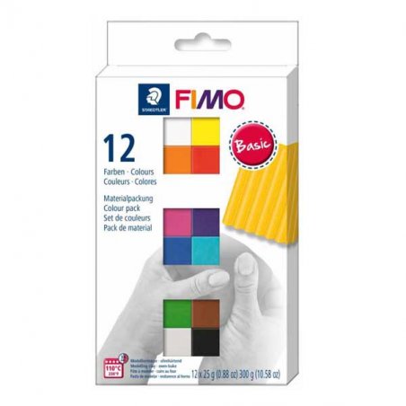 Набір полімерної глины FIMO "Basic", 12 кольорів по 25 г 8023 С12-1
