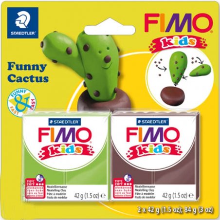 Набір полімерної глини для ліплення Fimo Kids "Кактус" 2x42 г 8035 13