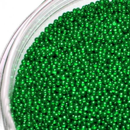 Микробисер (бульонки), цвет зеленый металлизированный (≈ 0,6 мм), 20 г
