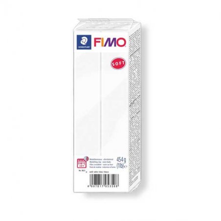Полімерна глина Fimo Soft, 454 г №0, білий