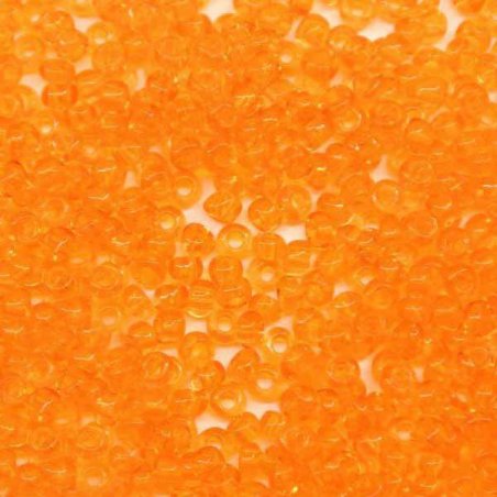 Бісер чеський PRECIOSA №107-10 / 0-90000- прозорий, апельсиновий, 10 г (+/- 10%)