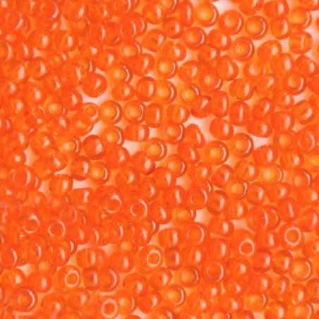Бісер чеський PRECIOSA №106-10 / 0-90030- прозорий, апельсиновий темний, 10 г (+/- 10%)
