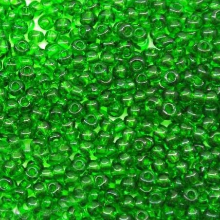 Бисер чешский PRECIOSA №116-10/0-50120- прозрачный, темно-зеленый, 10 г(+/-10%)