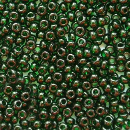 Бисер чешский PRECIOSA №120-10/0-50150- прозрачный, чернильно-зеленый, 10 г