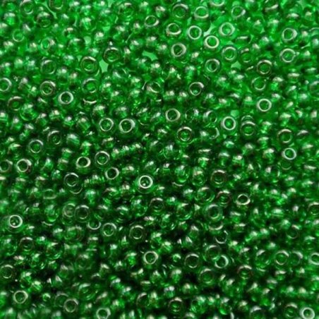 Бисер чешский PRECIOSA №121-10/0-50060- прозрачный, насыщенно-зеленый, 10 г (+/-10%)