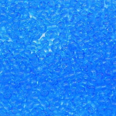Бисер чешский PRECIOSA №124-10/0-60030- прозрачный, лазурно-голубой, 10 г (+/-10%)