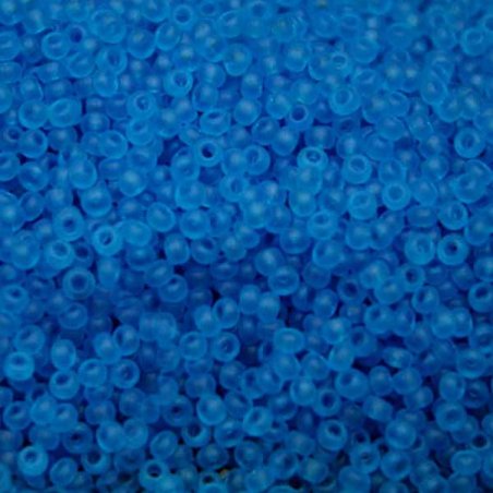 Бисер чешский PRECIOSA №166-10/0-60030- матовый прозрачный, лазурно-голубой, 10 г (+/- 10%)