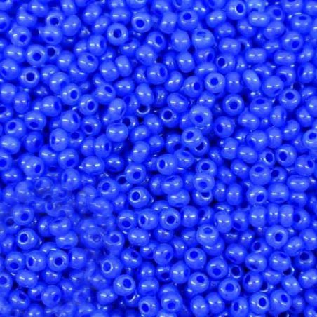 Бісер чеський PRECIOSA №502-10 / 0-17136- перламутровий, синій, 10 г (+/- 10%)