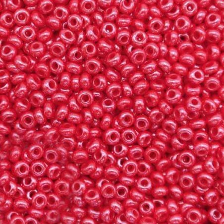 Бисер чешский PRECIOSA №548-10/0-98190- перламутровый, красно-бордовый, 10 г(+/-10%)