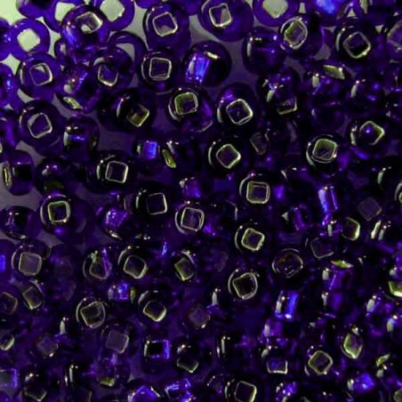 Бисер чешский PRECIOSA №475-10/0-37110-блестящий с квадратной серединкой,темно-фиолетовый,10г(+/-10)