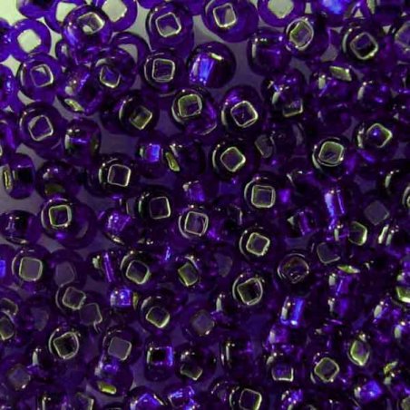 Бисер чешский PRECIOSA №474-10/0-37100- блестящий с квадратной серединкой, фиолетовый, 10 г(+/- 10%)