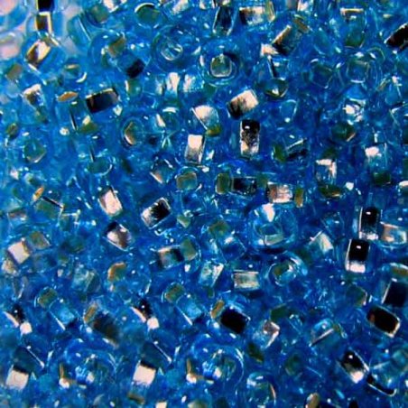 Бисер чешский PRECIOSA №488-10/0-67150- блестящий с квадратной серединкой, св.-синий, 10 г(+/-10%)