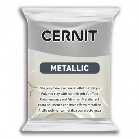 Полімерна глина CERNIT METALLIC, №080- срібло, 56 г