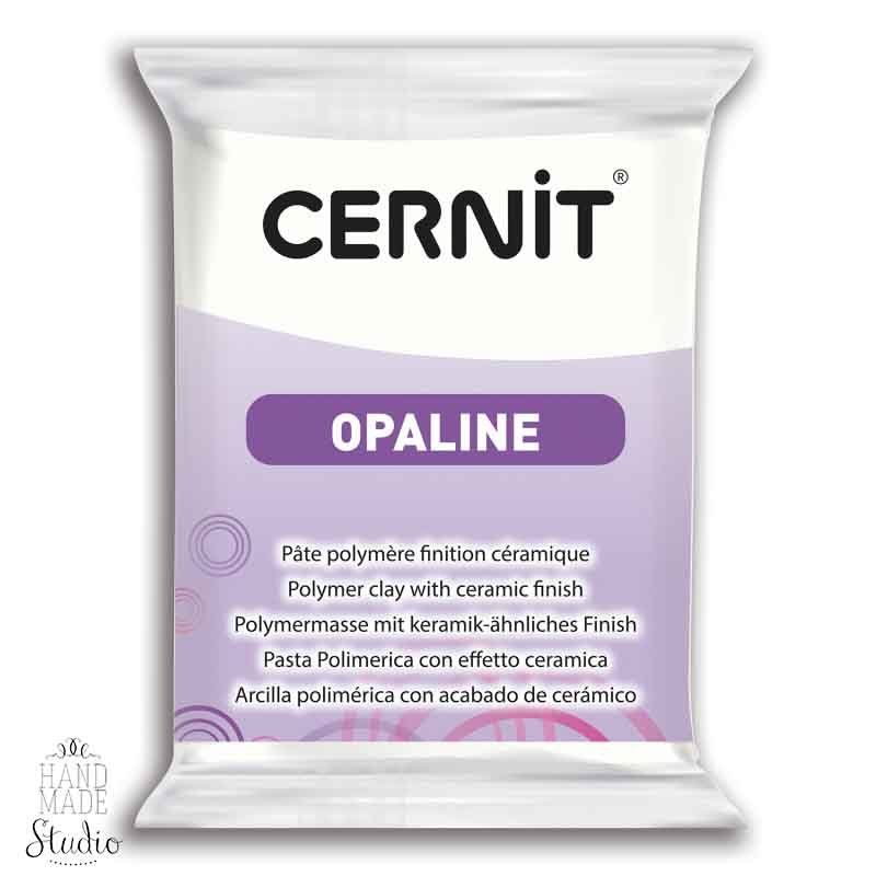 Полімерна глина CERNIT OPALINE, №010- білий (50% прозорості), 56 г