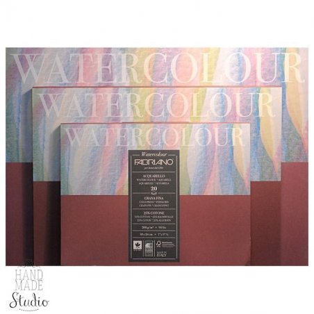 Склейка-блок для акварели Watercolor Cold press, А-4, 200 г/м2, 20 листов, Fabriano