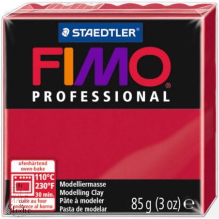 Полімерна глина Fimo Professional, 85 гр. №29, кармін