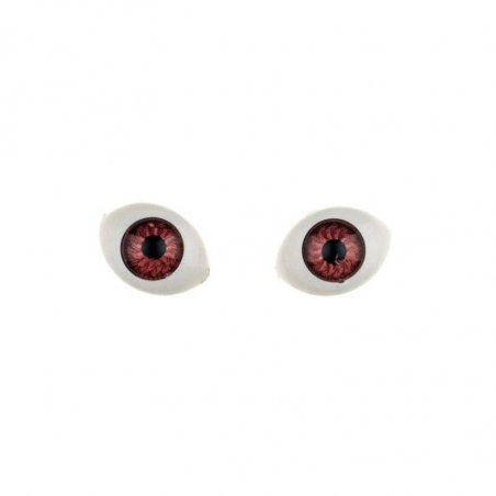 Очі для ляльок, колір - карий, 8х12 мм