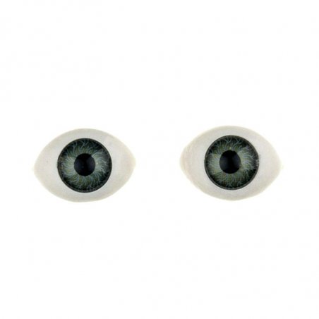 Очі для ляльок, колір - зелені, 8х12 мм