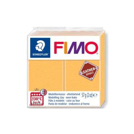 Полимерная глина Fimo LEATHER effect, 57 г, №109, желтый шафран