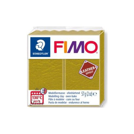 Полимерная глина Fimo LEATHER effect, 57 г, №519, оливковый