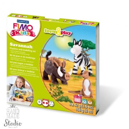Набор полимерной глины FIMO Kids Form & Play "Саванна" 8034 24