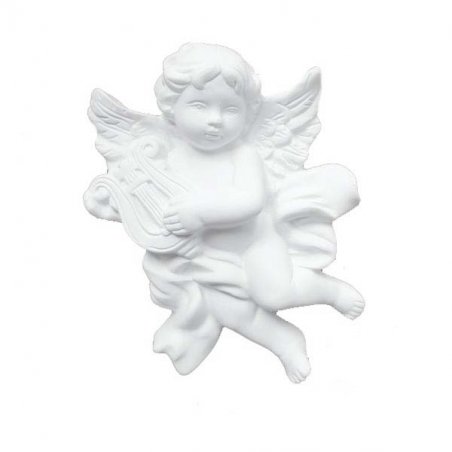 Гіпсова фігурка "Ангел з лірою", 8 * 6,5 * 2 см