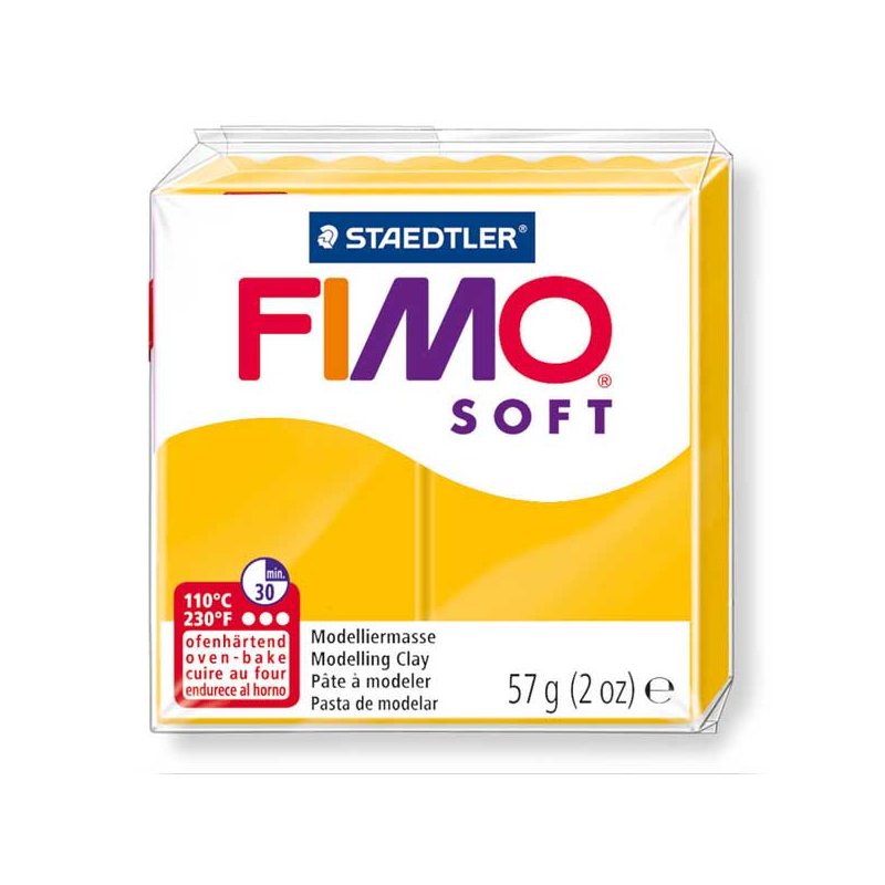 Полимерная глина Fimo Soft, 57 г, №16, желтый