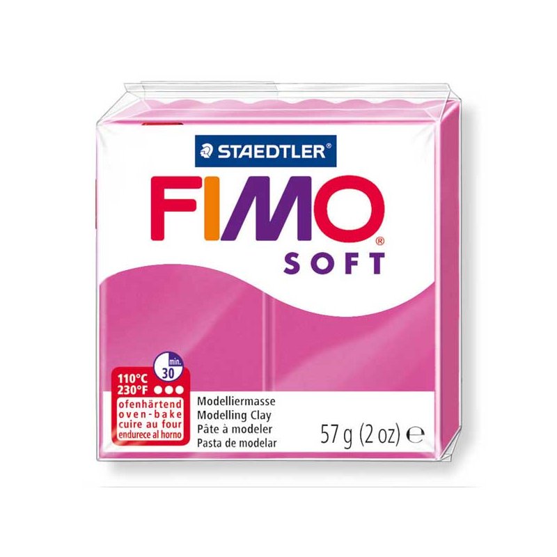 Полимерная глина Fimo Soft, 57 г, №22, малиновый