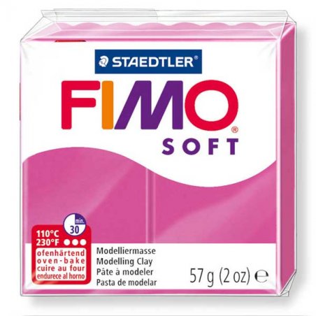 Полімерна глина Fimo Soft, 57 г, №22, малиновий