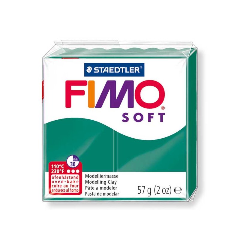 Полімерна глина Fimo Soft, 57 г, №56, смарагдова зелена