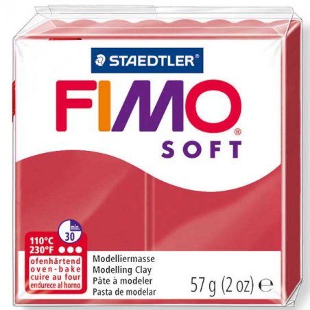 Полімерна глина Fimo Soft, 57 г, №26, вишневий