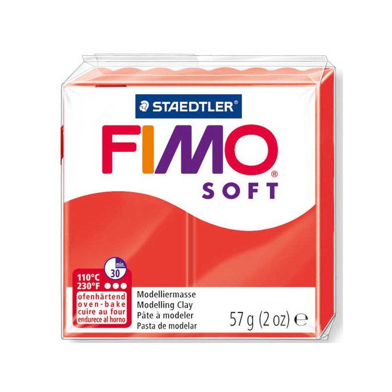 Полімерна глина Fimo Soft, 57 г, №24, Індійський червоний