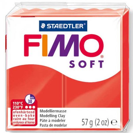 Полимерная глина Fimo Soft, 57 г, №24, Индийский красный