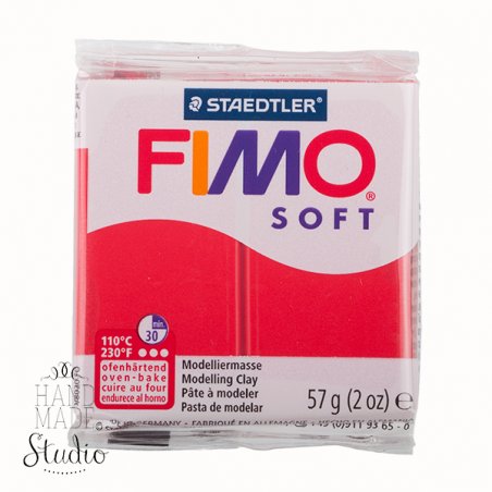 Полимерная глина Fimo Soft, 57 г, №24, Индийский красный