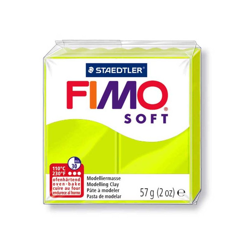 Полимерная глина Fimo Soft, 57 г, №52, лимон-лайм